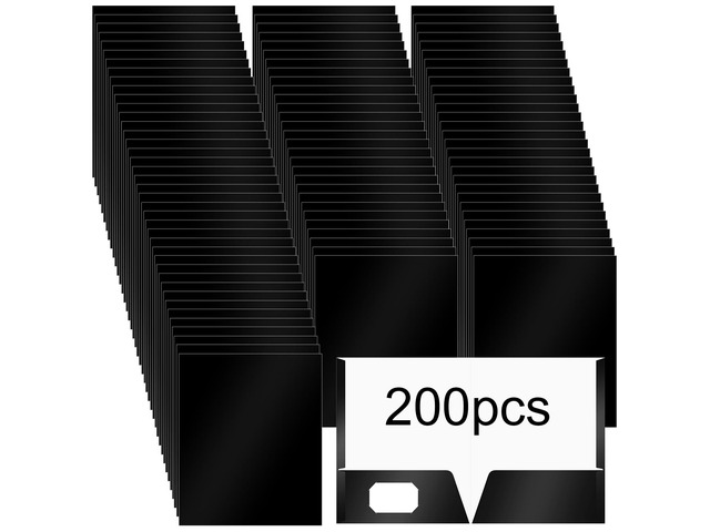 200 Pack Paper Pocket Folders with 2 Pocket Glossy Laminated Letter Size File Folders Bulk Paper Portfolios with File Presentation for...