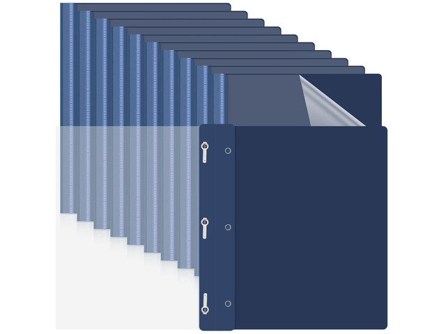 72 Pack Clear Front Report Covers Bulk Business Report Covers Plastic Presentation Folders Resume Portfolio Folder Paper Binder with 3 Prongs for...