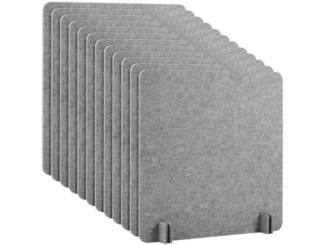 12 Pack Desk Privacy Panel 24 x 24'' Acoustic Desk Divider Stand up Freestanding Privacy Panel Noise Visual Distraction Reducing Table Divider...