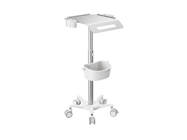 MB-C14 Medical Mobile Trolley with Wheels 33.1'-45.3' Height Adjustable Steel Dental Cart Rolling Ultrasound Lab Cart with 16.3'× 15.1' Large...