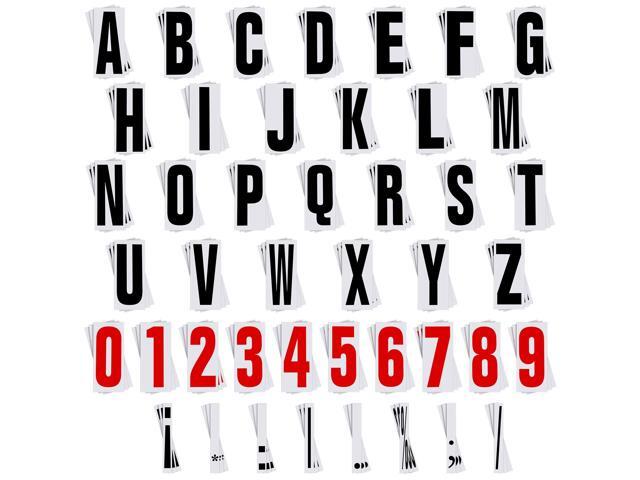 400 Pcs Marquee Sign Letters Flexible Plastic Letters on Flexible Panel for Outdoor Black Board Portable Sign Numbers Punctuation for Letter(8 7/8.