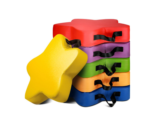 6 Pack Star Floor Classroom Cushions 3'' Thick Kids 15'' Soft Kids Colored Seating Cushions for Class Elementary Daycare Preschool Nursery Home...