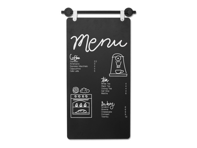 Metal Magnetic Chalkboard, 17x31.5 Inch - Hanging Design Wall Mount or Hanging Menu Board, For Food Truck, Restaurant or Kitchen, Magnetic...