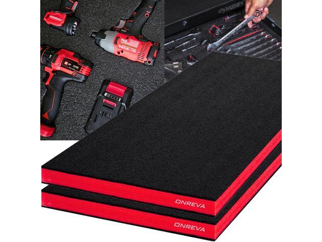 Tool Box Foam, 2Pack 30x22x2 inch, Foam Inserts for Cases, Polyethylene Storage Sheets for Toolbox Hard Case, Tool Shadow Insert, Kaizen Organizer.