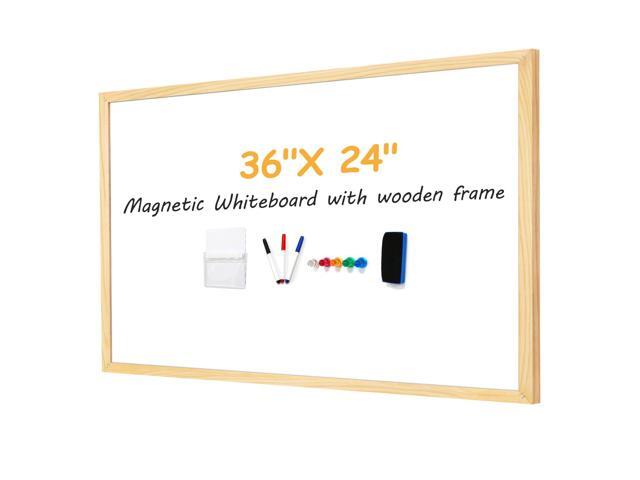 Magnetic Whiteboard 36'x24' Decorative Wood Frame Wall-Mounted Modern Farmhouse, Dry Erase Board, small board For Home Decor, Kitchen, Living.