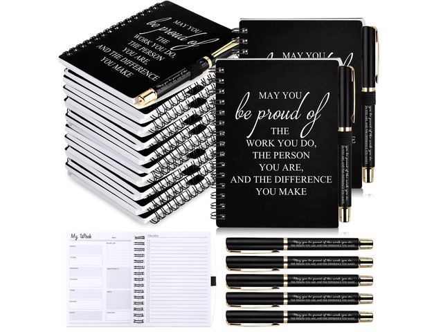 100 Pcs/ 50 Set Employee Appreciation Gifts 2026-2027 Weekly Planners Journals A6 to Do List Bulk Notepads Pens Thank You Gifts for Back to School...