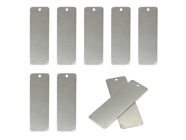 Stainless Steel Metal Blank Tags for Engraving 1Inch*3Inch (100)
