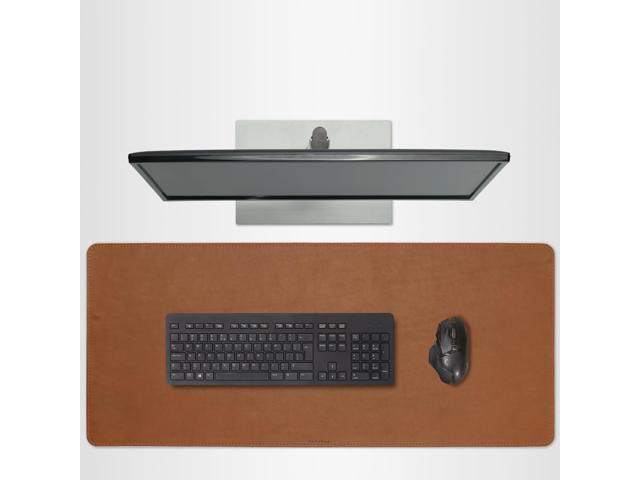 Full Grain Genuine Leather Desk Pad Toffee Tan Brown (XL) - Premium Desk Mat with Non-Slip Backing, Thick 3mm, Office Desk Protector for Work &.