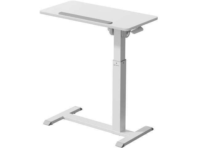 Laptop Cart on Wheels, max Load 17.6 lbs, Small Rolling Table with Hidden Wheels, Mobile Standing Desk Adjustable Height, 90° Tilting Portable...