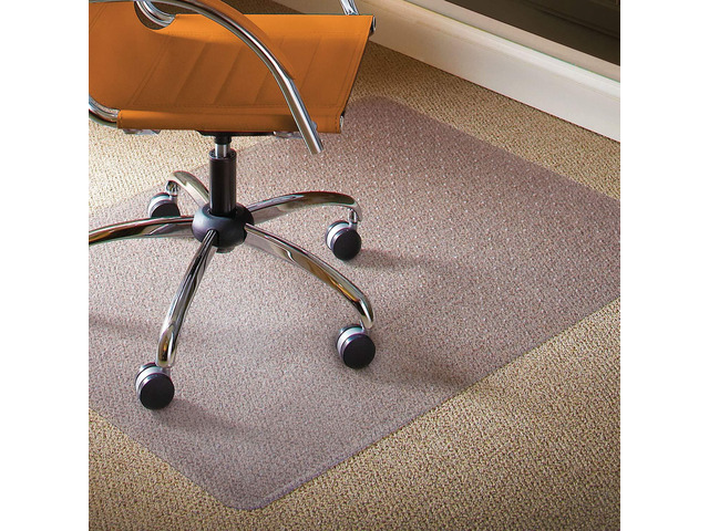 Natural Origin Rectangle Vinyl Chair Mat for Low Pile Carpet, 46 by 60-Inch, Clear