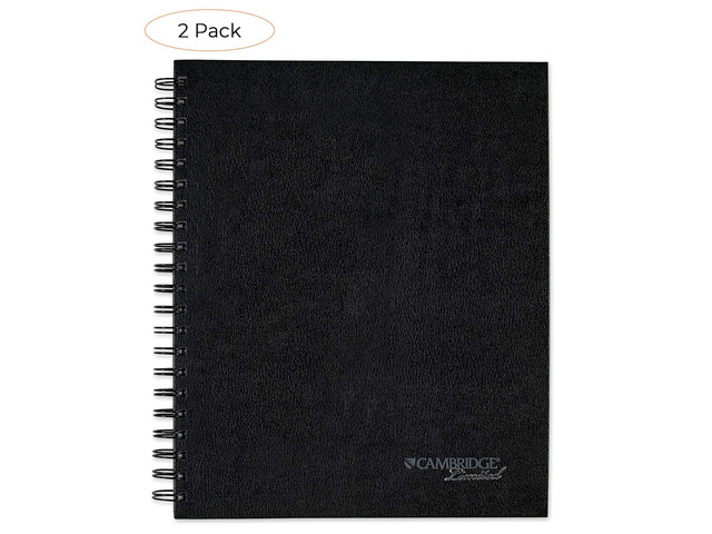 Cambridge Limited Business Notebook, 8-1/2' X 11', Hard Cover, Wirebound, Black (06100) (Fur k)