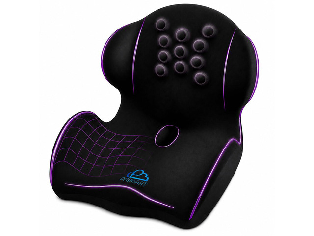 Memory Foam Seat Cushion with Back Support, Lumbar Support Pillow for Office Chair, One Piece Memory FoamChair Cushion for Sciatica, Tailbone Pain...