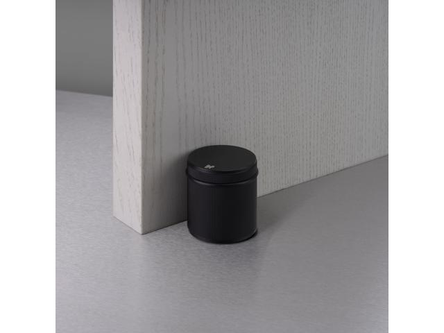 Freestanding Door Stop with Linear Knurl, Solid Stainless Steel, Welders Black