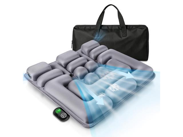 Travel Seat Cushion for Airplane, Inflatable Airplane Seat Cushion with Fan Breathable Airflow Ventilation Cushion for Comfortable Long Flights