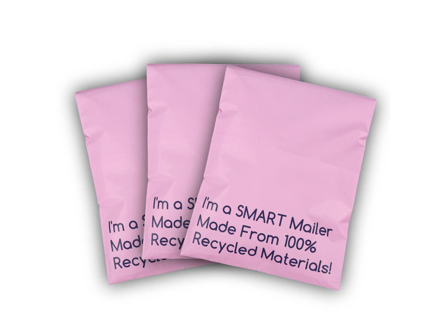 200 Count, 12x15.5 inch 100% Recycled Poly Mailers Eco Friendly Packaging Envelopes Supplies Mailing Bags 2.5 Mil Thick - SMART Mailer