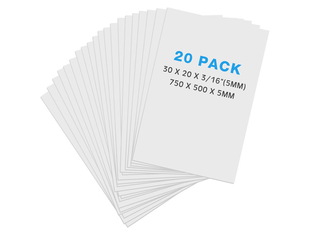 20 Pcs Large Foam Boards Bulk Foam Core Backing Board 3/16 Inch Thickness Foam Core Board Foam Poster Boards for Presentations, School, Office, Art...