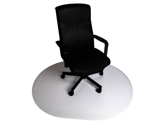 Super Oval Desk Chair Mat Heavy-Duty PVC Mats for Carpet Floor Protection, Clear, 46' x 58' Inches, Made in The USA