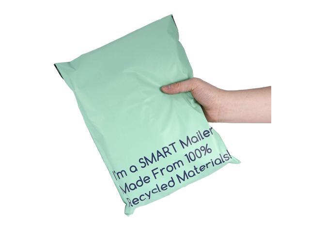 300 Count, 10x13 inch 100% Recycled Poly Mailers Eco Friendly Packaging Envelopes Supplies Mailing Bags 2.5 Mil Thick SMART Mailer