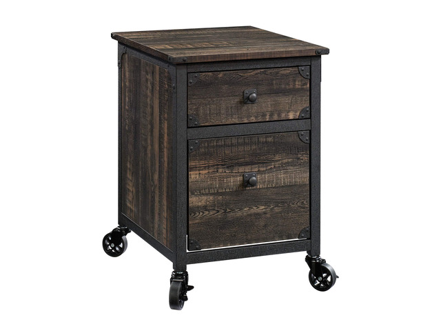 Steel River File Pedestal, L: 20.87' x W: 23.86' x H: 26.58', Carbon Oak Finish