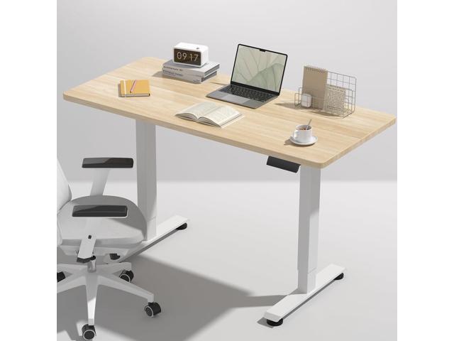 47.2 Inch Large Electric Standing Desk, Gaming Table, Nature Height Adjustable Sit Stand Up Computer Tables for Home Office, Study, Writing, Suit.