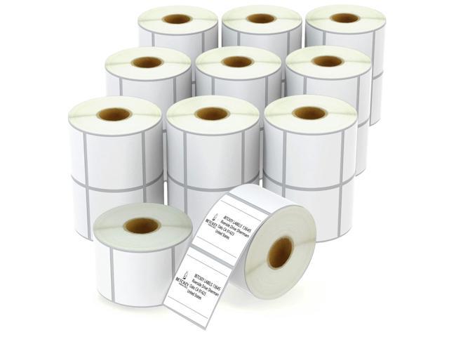 2' x 2' (51 mm x 51 mm) Square Labels Compatible with Zebra & Rollo Label Printer,Premium Adhesive & Perforated [20 Rolls, 15000 Labels]