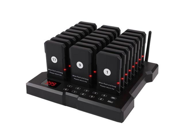 Restaurant Pager Wireless Calling System 24 Beepers Guest Customer Queue Pagers for Food Court Food Truck Church Nursery Clinic Coffee Shop with.