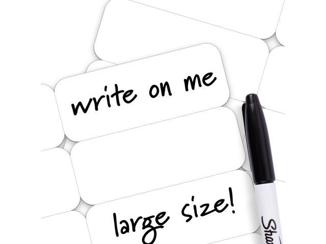 Writable Iron on Name Tags for Clothing (Large) with Permanent Laundry Marker, 500 pcs - Clothing Labels for Nursing Home & Day Care Labels, Custom...
