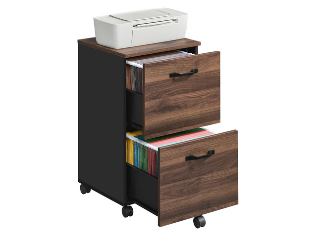 CUSTOS Collection - 2-Drawer File Cabinet for Home Office, Small Rolling File Cabinet, Printer Stand, for A4, Letter-Size Files, Hanging File...