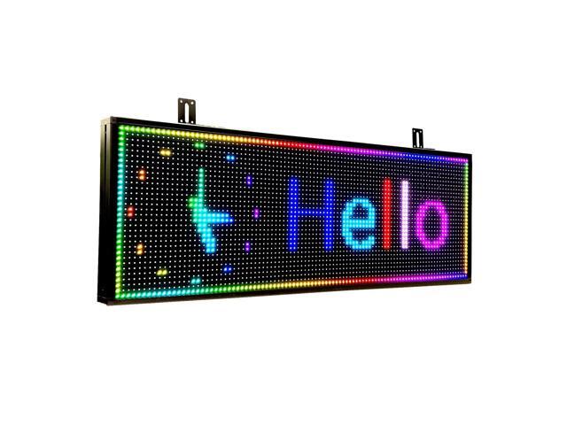 39'X14'Programmable Led Sign with Full Color Display - Energy Saving, Waterproof wifi Led Message Board for Schools, Shops and Businesses