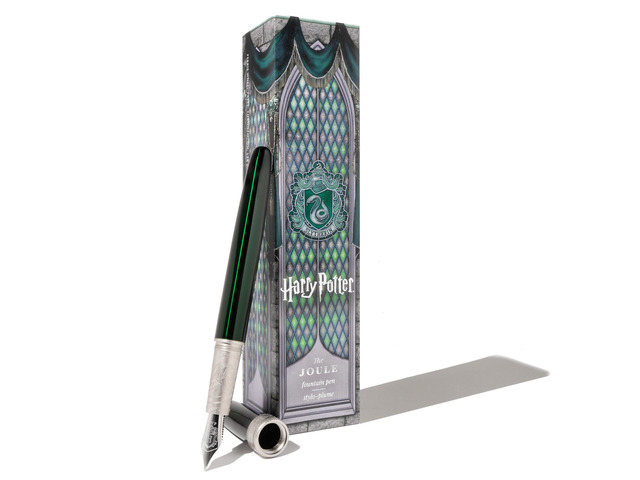 Warner Bros., Official Licensed, Harry Potter, Joule Pen, Slytherin House, Secrets Etched in Silver and Gold, Gold Plated No. 6 Nib