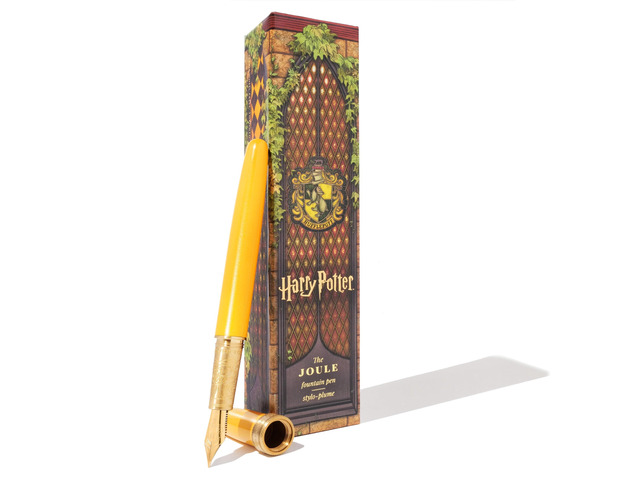 Warner Bros., Official Licensed, Harry Potter, Joule Pen, Hufflepuff House, Secrets Etched in Silver and Gold, Gold Plated No. 6 Nib