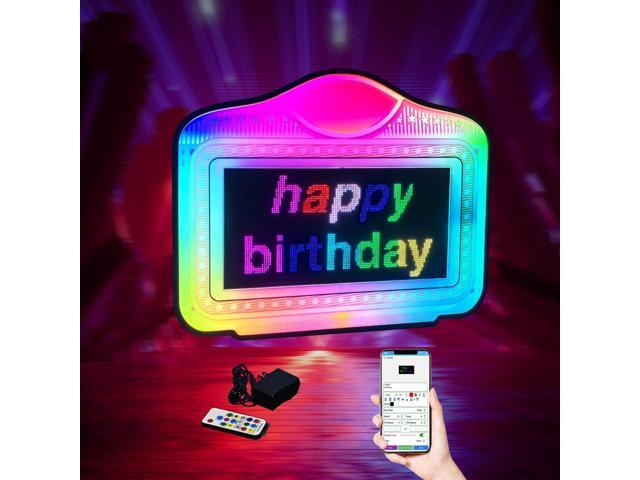 LED display Bottle Service Sign Club signs for bottle service Color Display Lights with APP Programmable Scroll Play, Hand Holding Light Box letter.
