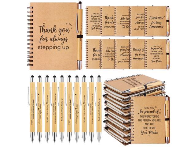 100Pcs/50-Set Employee Appreciation Gifts Bulk, 50 Inspirational Notebooks & 50 Motivational Pens, Appreciation Gift for Coworkers, Nurse,.