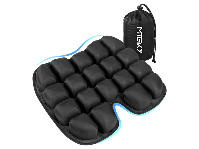 Travel Cushion for Airplane,Portable & Adjustable Air Seat Cushion,Inflatable Cushion for Travel,Coccyx Tailbone Pain Relief Chair Pad