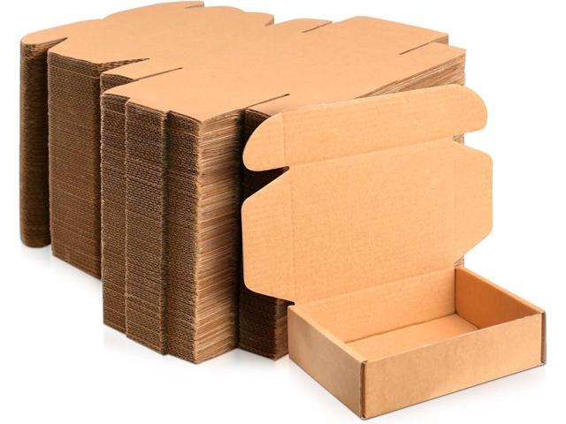 300 Pack 6' x 4' x 1.5' Small Shipping Boxes, Corrugated Mailers Kraft Cardboard Packaging Boxes for Mailing, Crafting, and Small Business...