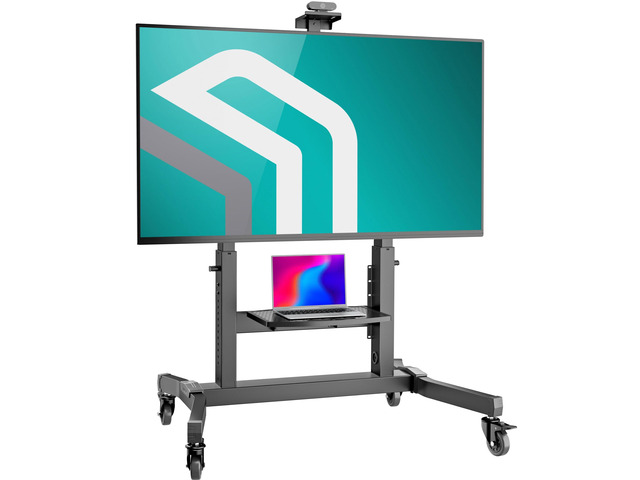Mobile TV Stand on Wheels for 50-100 Inch Screen, max Load 286 lbs, Height Adjustable, Tilting, Portable Stand, max VESA 1000x600, Tall Heavy Duty...