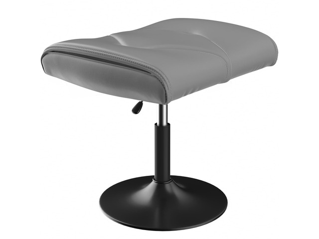 Foot Rest Under Desk Ottoman, PU Height Adjustable Footrest with Comfort Padding, Leg Rest for Desk for Relieving Leg Pain, Stiffness, and etc, Gray