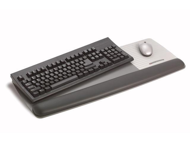 Gel Wrist Rest for Keyboard and Mouse with Tilt-Adjustable Platform, Precise Mouse Pad, 25.5 in x 10.6 in, Black (WR422LE)