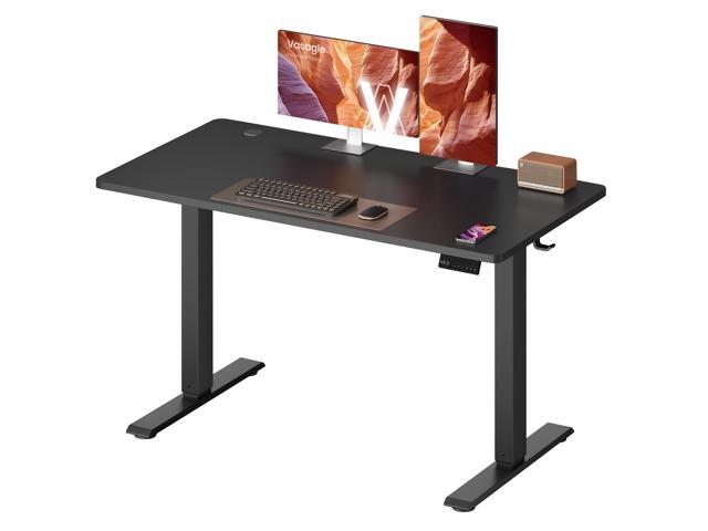 Electric Standing Desk, 47.2 x 23.6 Inches Height Adjustable Desk, Sedentary Reminder, 4 Memory Heights, for Home Office, Black ULSD312BZ02S
