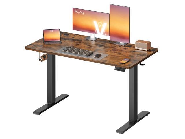 Electric Standing Desk, 47.2 x 23.6 Inches Height Adjustable Desk, Sedentary Reminder, 4 Memory Heights, for Home Office, Rustic Brown ULSD312KD020S