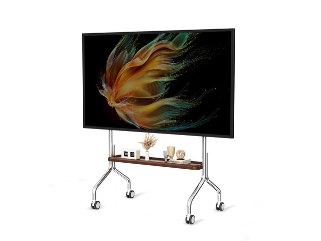 Easel Rolling TV Stand for 32-75 Inch TVs,Stainless Steel Cart with Shelf Mobile TV Cart with Lockable Wheels,Storage Shelves, Portable Floor TV...