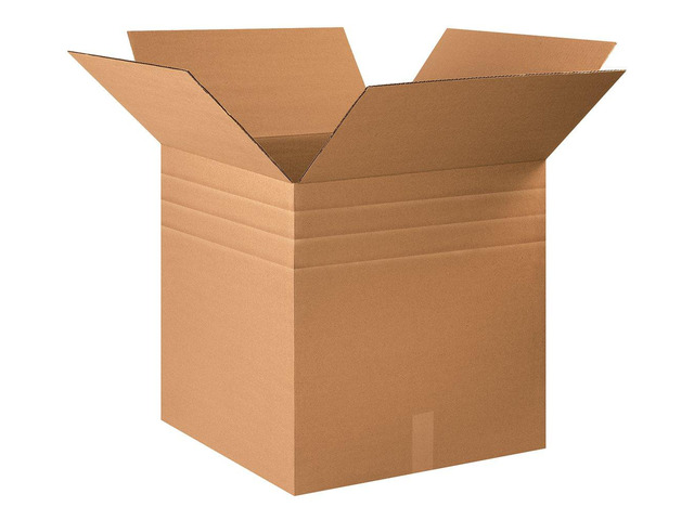 MD222222 Multi-Depth Corrugated Cardboard Box, 22' L x 22' W x 22' H, Kraft, For Shipping, Packing and Moving (Pack of 10)