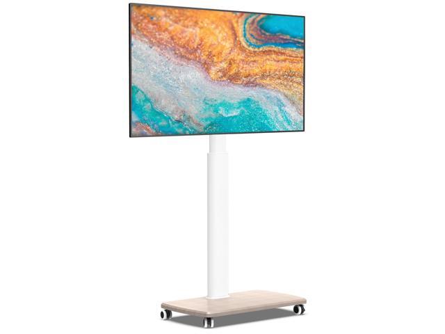 Rolling TV Stand for 32 to 65 70 Inch TVs, Portable Mobile TV Cart on Wheels, Tall Universal TV Floor Stands with Swivel Mount, Fit Corner,...