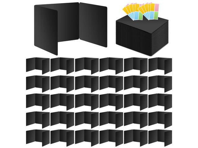 30 Pack Black Desk Dividers for Students, Privacy Shields Folder for Students, Durable & Waterproof Plastic Study Board, Classroom Teacher Supplies.
