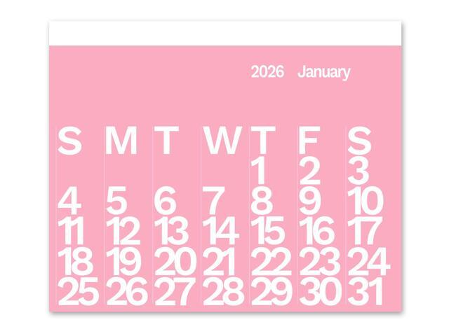 The Wall Calendar Year 2026 Color- Giant Wall Calendar 48' x 36' - 12 Month Modern Calendar - Different Color Every Month