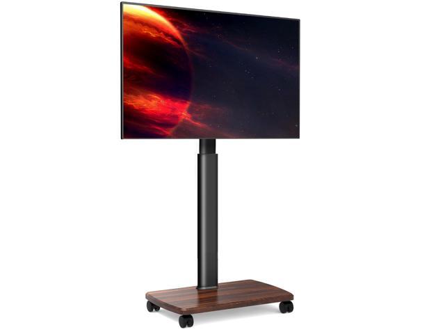 Rolling TV Stand for 32 to 75 Inch TVs, Portable Mobile TV Cart on Wheels, Tall Universal Floor Stands with Swivel Mount, Fit Corner, Bedroom,...