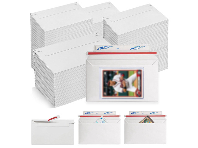 500 Pack Rigid Card Envelopes for Trading Card Shipping, Self Seal 7×4.35 500 rigid card envelopes, 0.43 oz lightweight, fits standard...