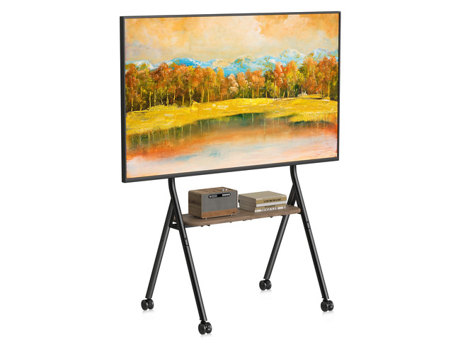Easel Rolling TV Stand for 32-80 Inch TV up to 121lbs, Mobile Portable TV Cart with Wheels Minimalist for Home Business Office Living Room School,...