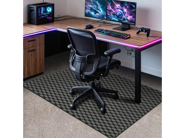 Office Chair Mat for Carpet, 60'x48'Gaming Computer Desk Mat for Low Pile Carpet, Heavy Duty Floor Protector Mat for Rolling Chairs, Easy Glide...