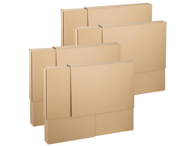 4 Sets 16 Pcs TV Moving Box Adjustable Up to 62' TV, Picture/Paint/Mirror Moving Boxes for Protecting Screen Cardboard, Include 4 Large Case Flat.